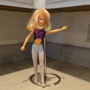 Blonde Fashion Doll with Purple Top and White Pants